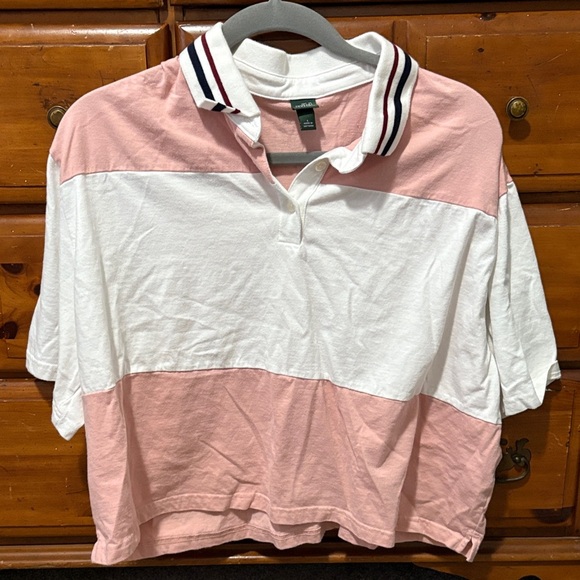 Wild Fable Pink and White Polo Shirt - Picture 1 of 3